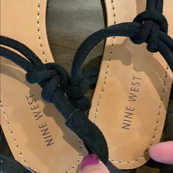 Nine West Suede Thong Sandals - worn once - Picture 2 of 6